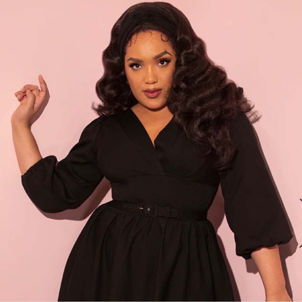 Vixen by Micheline Pitt Bawdy Swing Dress in Black